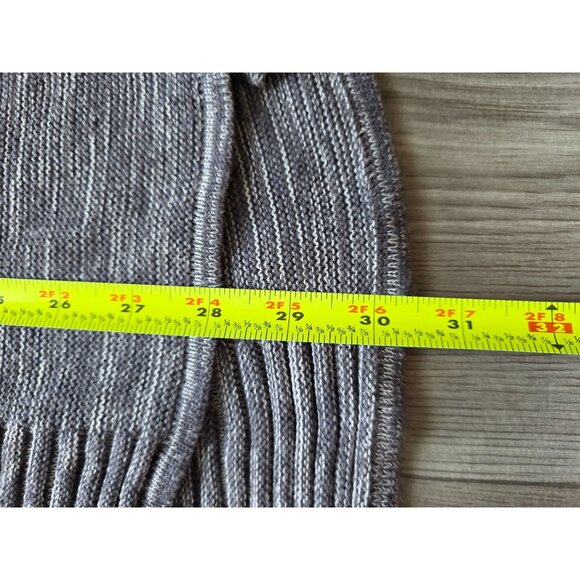 Ellen Tracy Womens V-Neck Knit Sweater Small Gray Cotton Blend - Picture 7 of 7